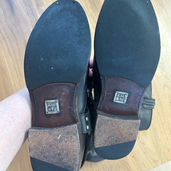 Frye Black Harness Ankle Boots, size 10 - Picture 8 of 11